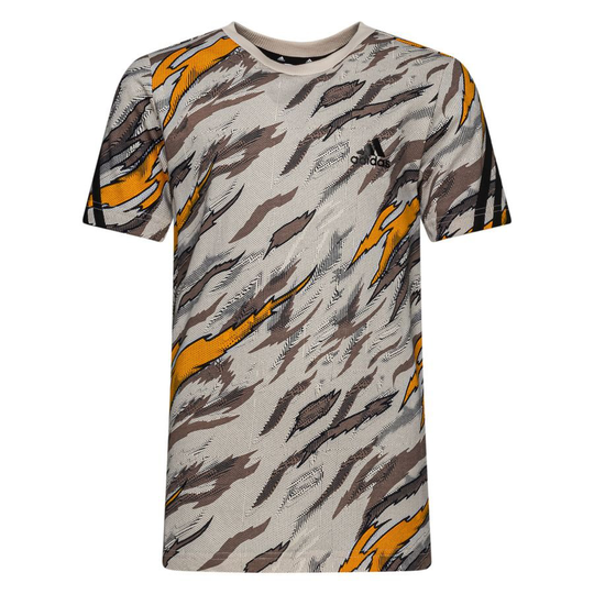 adidas Future Icons 3-stripes T-paita - Ruskea/keltainen/musta Lapset, koko 164 cm