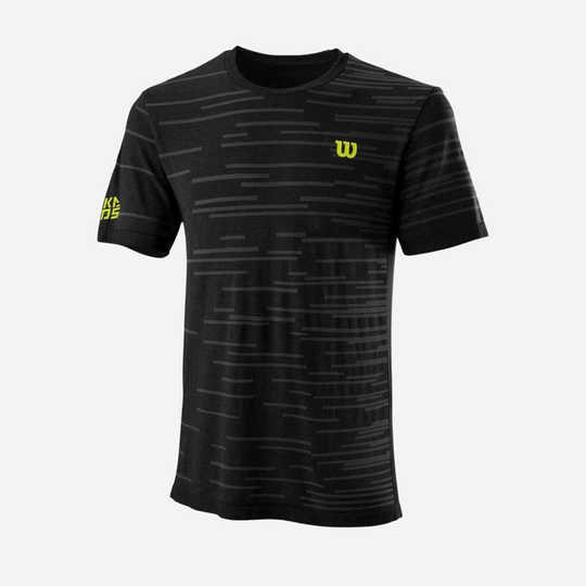 Wilson Kaos Rapide Smls Crew Bk, Miesten padel ja tennis T-paita