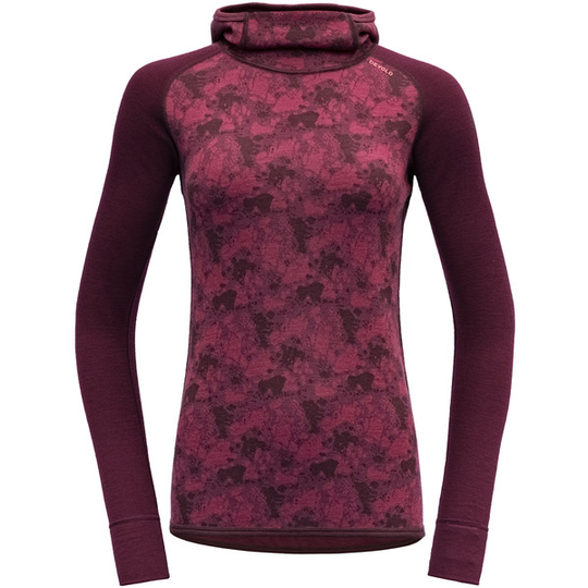 Devold Kvitegga Woman Hoodie - Beetroot - Naiset - L