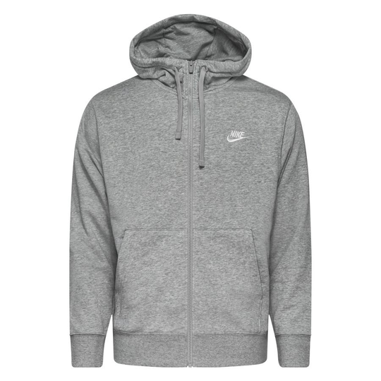 Nike Huppari NSW Club FZ - Harmaa/Hopea/Valkoinen