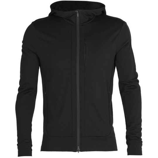 Icebreaker M Quantum Iii Ls Zip Hood - Black - Miehet - M