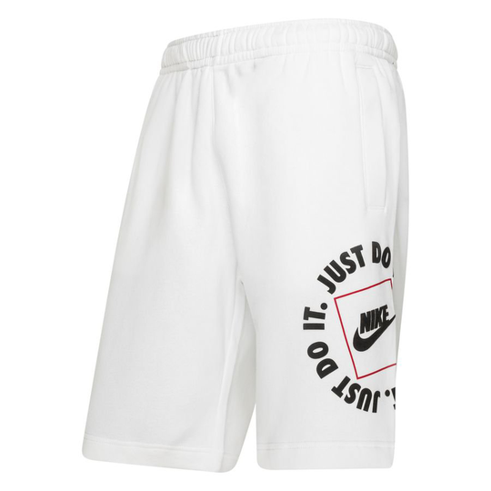 Nike Shortsit NSW Fleece JDI - Valkoinen/Musta