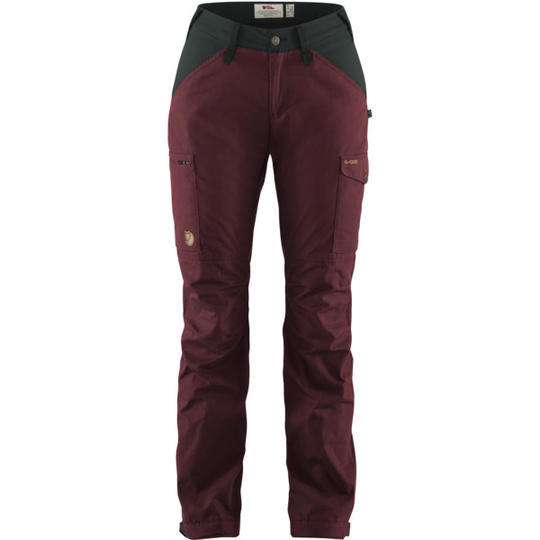 Fjällräven Kaipak Trousers Curved W - Dark Garnet-dark Grey - Naiset - 34