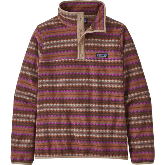 Patagonia W' S Micro D Snap-t P/o - Diamond Stripe: Sisu Brown - Naiset - S