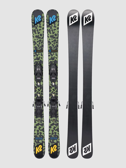 K2 Poacher Jr 75mm 149 + FDT 7.0 L Plate 2023 Ski Set kuviotu