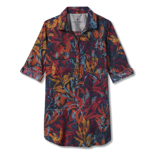 Royal Robbins Expedition Tunic Print - Navy - Naiset - L