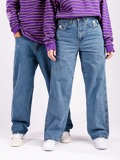 Blue Tomato Denim Baggy Jeans musta