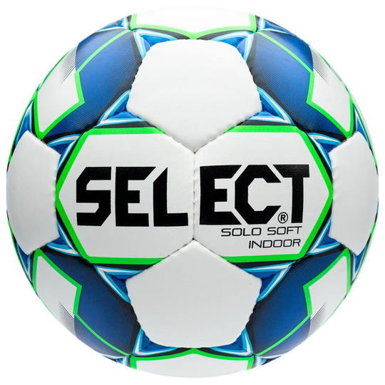 Select Jalkapallo Solo Soft Indoor - Valkoinen/Sininen/Vihreä, koko Ball SZ. 3