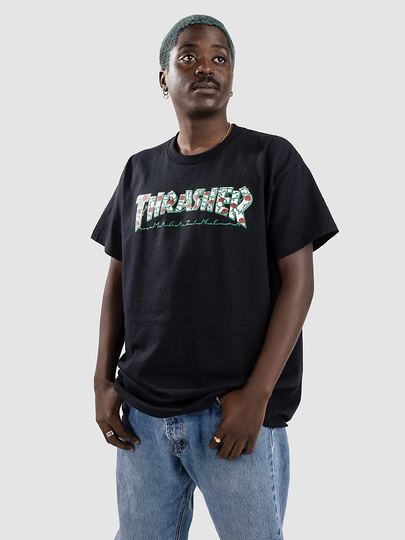 Thrasher Roses T-Shirt musta