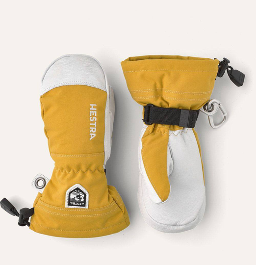 Army Leather Heli Ski Jr Mitts Keltainen 4
