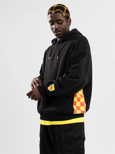 Quiksilver X Stranger Things Surfer Boy Checker Hoodie musta