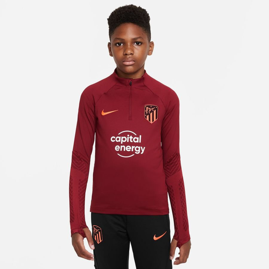 Atletico Madrid Harjoituspaita Dri-FIT Strike Drill - Viininpunainen/Oranssi Lapset