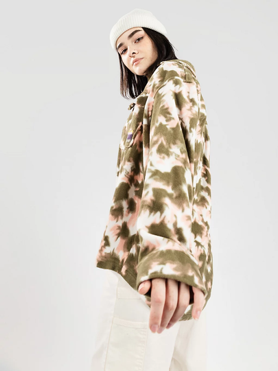 Roxy Because The Night Printed Fleece Shirt ruskea