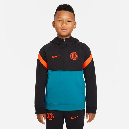 Chelsea Huppari Travel Fleece - Musta/Sininen/Oranssi Lapset