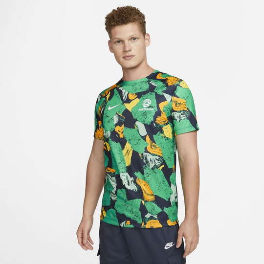 Australia Treenipaita Dri-FIT Pre Match MM 2022 - Keltainen/Vihreä/Valkoinen