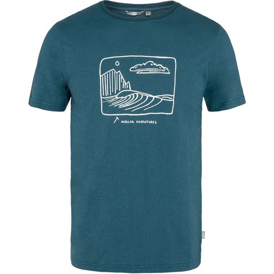 Tierra Hempy Tee Analog Adventures M - Majolica Blue - Miehet - M