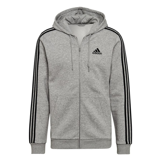 adidas Huppari Essentials Fleece 3-Stripes - Harmaa/Musta