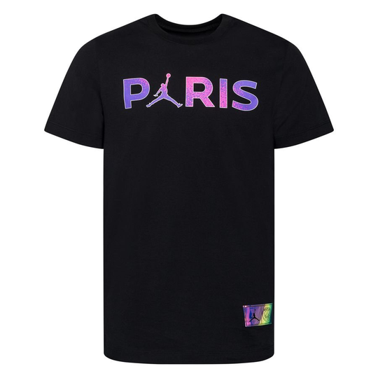Paris Saint-Germain T-paita Wordmark Jordan x PSG - Musta/Violetti