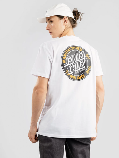 Santa Cruz BT Mfg Dot T-Shirt valkoinen