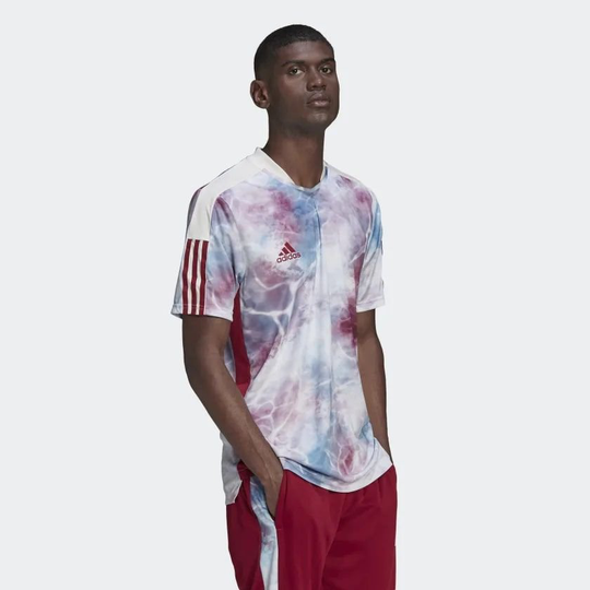adidas Treenipaita Tiro - Viininpunainen/sininen/valkoinen, koko Small