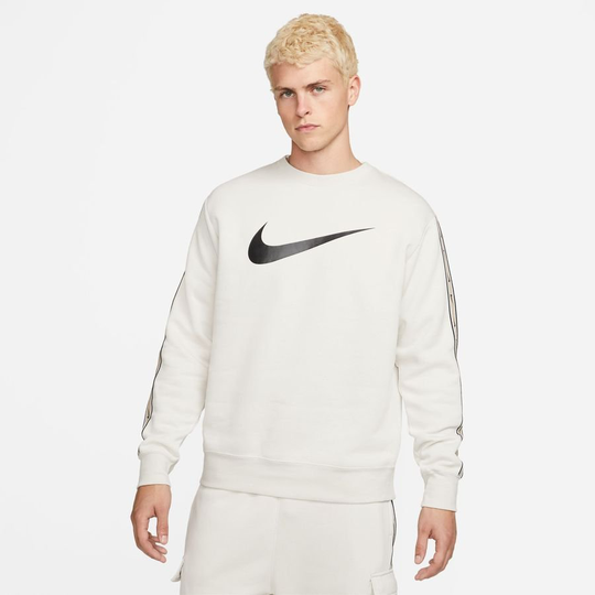 Nike Collegepaita NSW Repeat Fleece Swoosh - Harmaa/Musta
