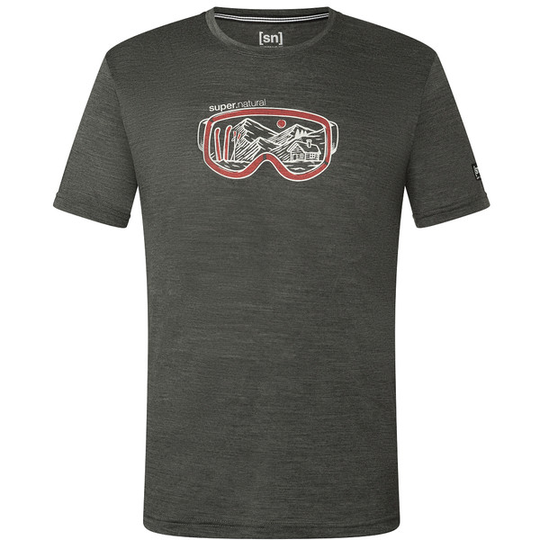 Supernatural M Goggle Tee - Pirate Grey Melange/feather Gr - Miehet - S