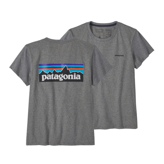 Patagonia W' S P-6 Logo Responsibili-tee - Gravel Heather - Naiset - XS