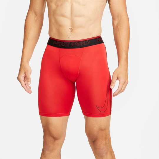 Nike Pro Trikoot Dri-FIT Pitkä - Punainen/Musta