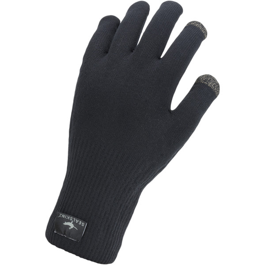 Sealskinz Waterproof All Weather Ultra Grip Knitted Glove - Black - Unisex - S