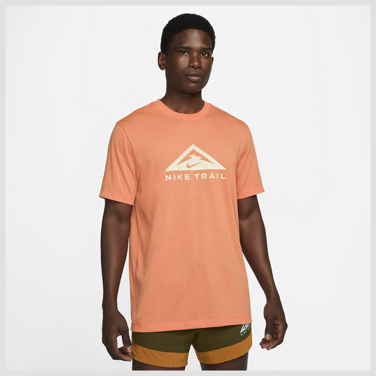 Nike Juoksu-t-paita Dri-FIT Trail - Oranssi/Valkoinen