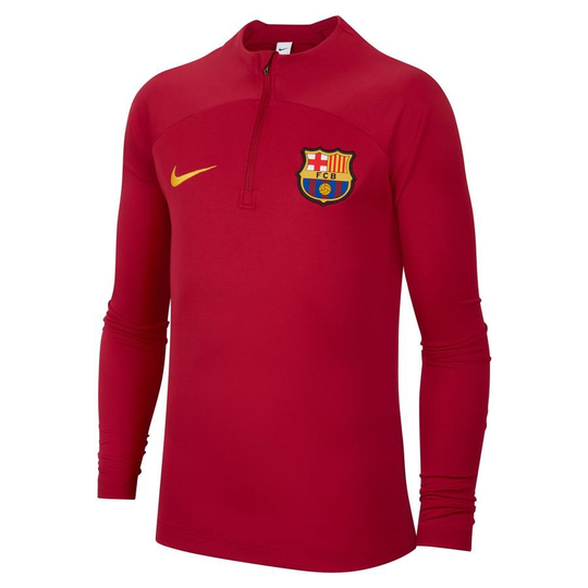 Barcelona Harjoituspaita Dri-FIT Academy Drill - Viininpunainen/Keltainen Lapset