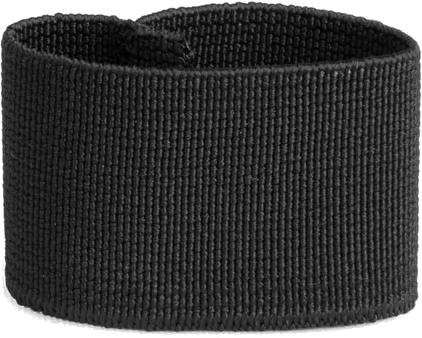 Elastic Strap Keepers, 25 mm, 10 kpl Musta