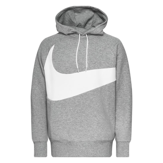 Nike Huppari Sportswear Swoosh Tech Fleece - Harmaa/Valkoinen