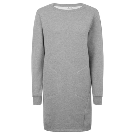 Tentree W Fleece Crew Dress - Grey Heather - Naiset - L