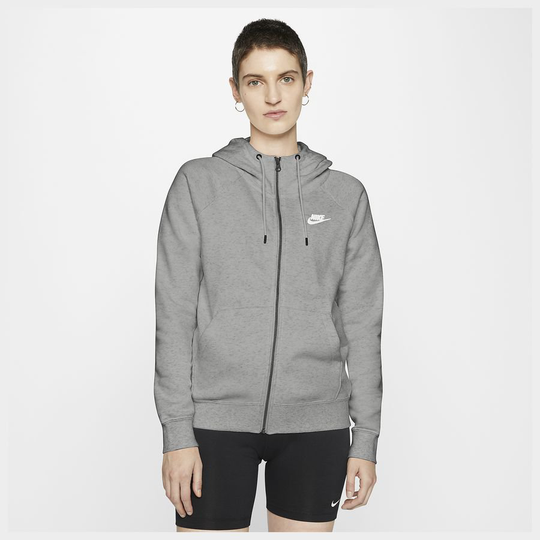 Nike Huppari NSW Essential Fleece - Harmaa/Valkoinen Nainen