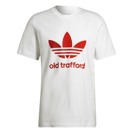 Manchester United T-paita Trefoil Old Trafford - Valkoinen/Punainen