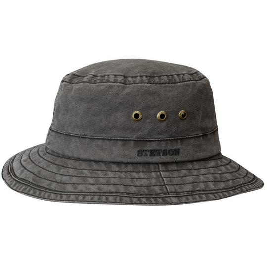 Stetson Bucket Delave Organic Cotton - Black - Unisex - M