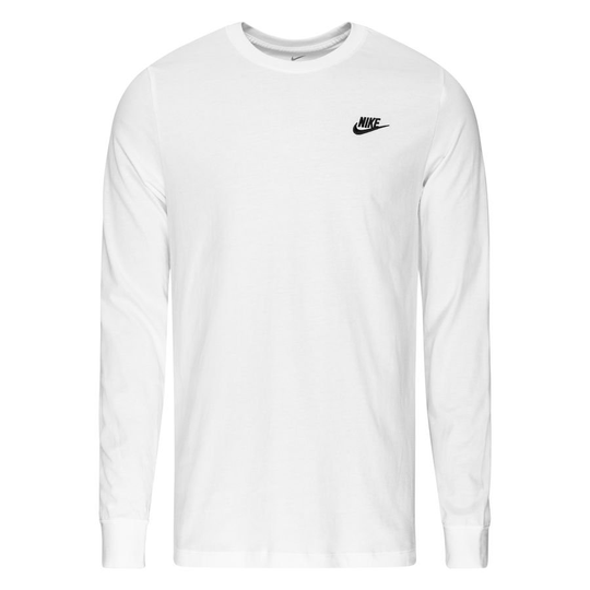 Nike T-paita Nsw Club L/s - Valkoinen/musta, koko Small