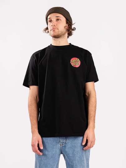 Santa Cruz Classic Dot Chest T-Shirt musta