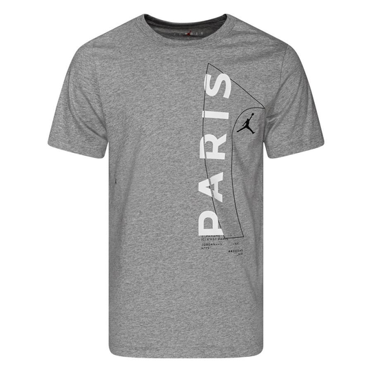 Paris Saint-Germain T-paita Wordmark Jordan x PSG - Harmaa/Valkoinen/Musta