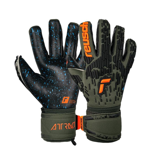 Reusch Maalivahdin Hanskat Attrakt FreeGel Fusion Goaliator Desert Bloom - Vihreä/Oranssi/Musta