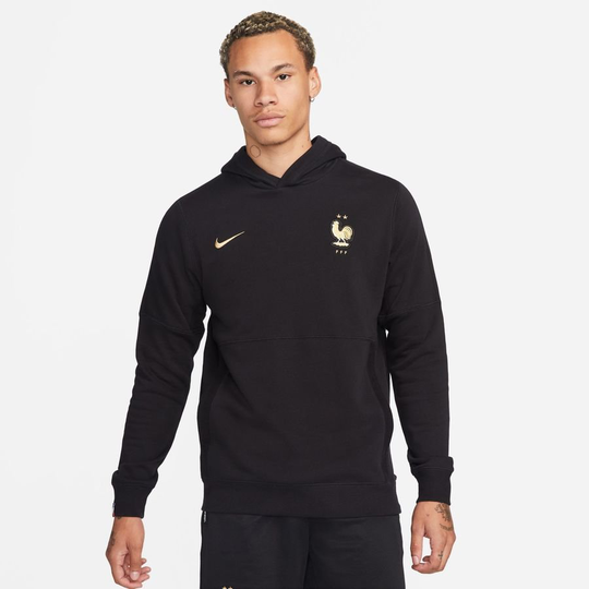 Ranska Huppari Fleece Travel - Musta/kulta - Nike, koko Small