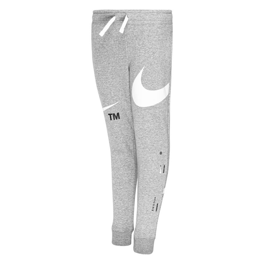 Nike Collegehousut NSW Fleece Swoosh - Harmaa/Valkoinen Lapset