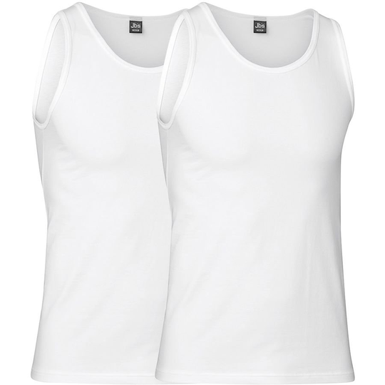 JBS GOTS Tank Top 2-Pack - Valkoinen