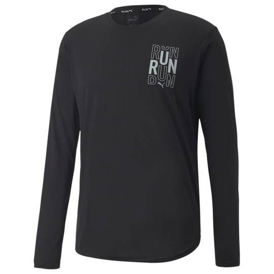 PUMA Juoksu-t-paita Run - Musta Pitkähihainen, koko Medium