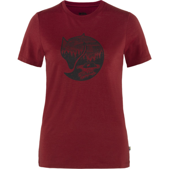 Fjällräven Abisko Wool Fox Ss W - Pomegranate Red-dark Navy - Naiset - XS