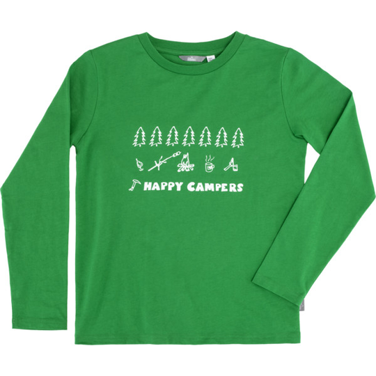Tierra Ls Tee Junior - Lizard Green (happy Camper) - 128