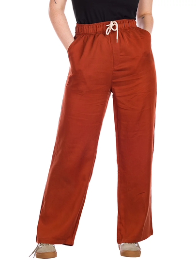 Iriedaily Civic Tencel Pants punainen