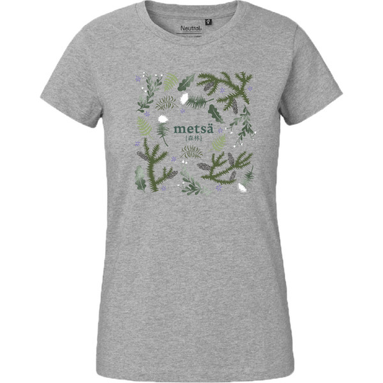 Metsä/Skogen Ladies Classic T-shirt Flora Metsä - Sport Grey - Naiset - XS