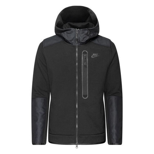 Nike Huppari NSW Tech Fleece Overlay FZ - Musta